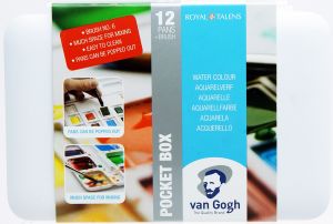 Talens Van Gogh Pocket box 12 kolorow plus pedzelek0